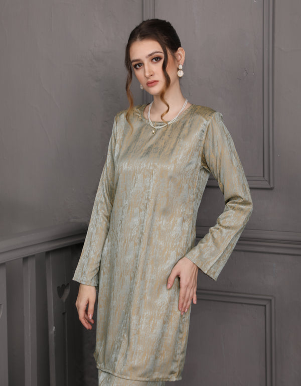 BAJU KURUNG PAHANG MODEN GENEVIE (SMOKEY TAUPE)